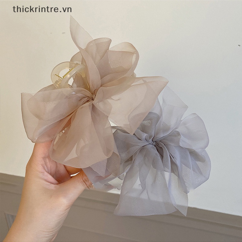 Kẹp Tóc Nơ Lưới Thời Trang Nữ Tính