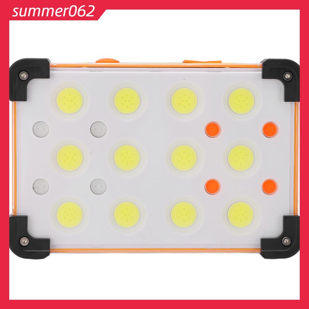 Summer062 Đèn LED Làm Việc 100W Năng Lượng Mặt Trời Sạc USB 4 Chế Độ Ánh Sáng Di Động Chống Bụi Sốc Dụng Cụ Chiếu Ngoài Cho Cắm Trại