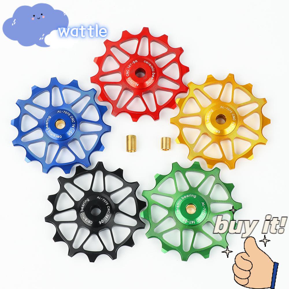 WATTLE Ròng Rọc Hợp Kim Nhôm 12T 14T Chất Lượng Cao Dành Cho Xe Đạp