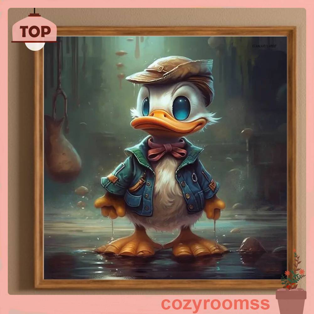 Tranh Đính Đá Kim Cương Toàn Bộ 5D DIY Hình Vẽ Vịt Donald