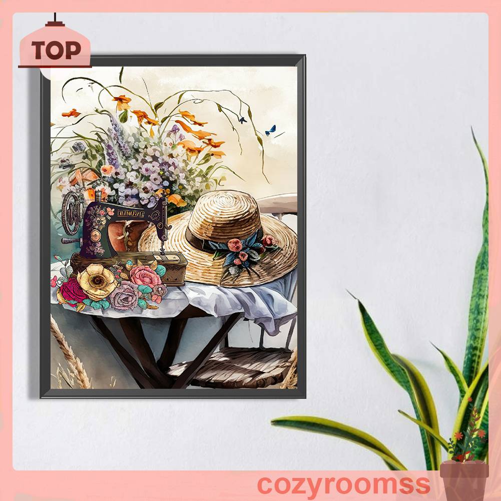 Bộ Tranh Đính Đá Tự Làm 5D DIY Hình Tròn Toàn Diện