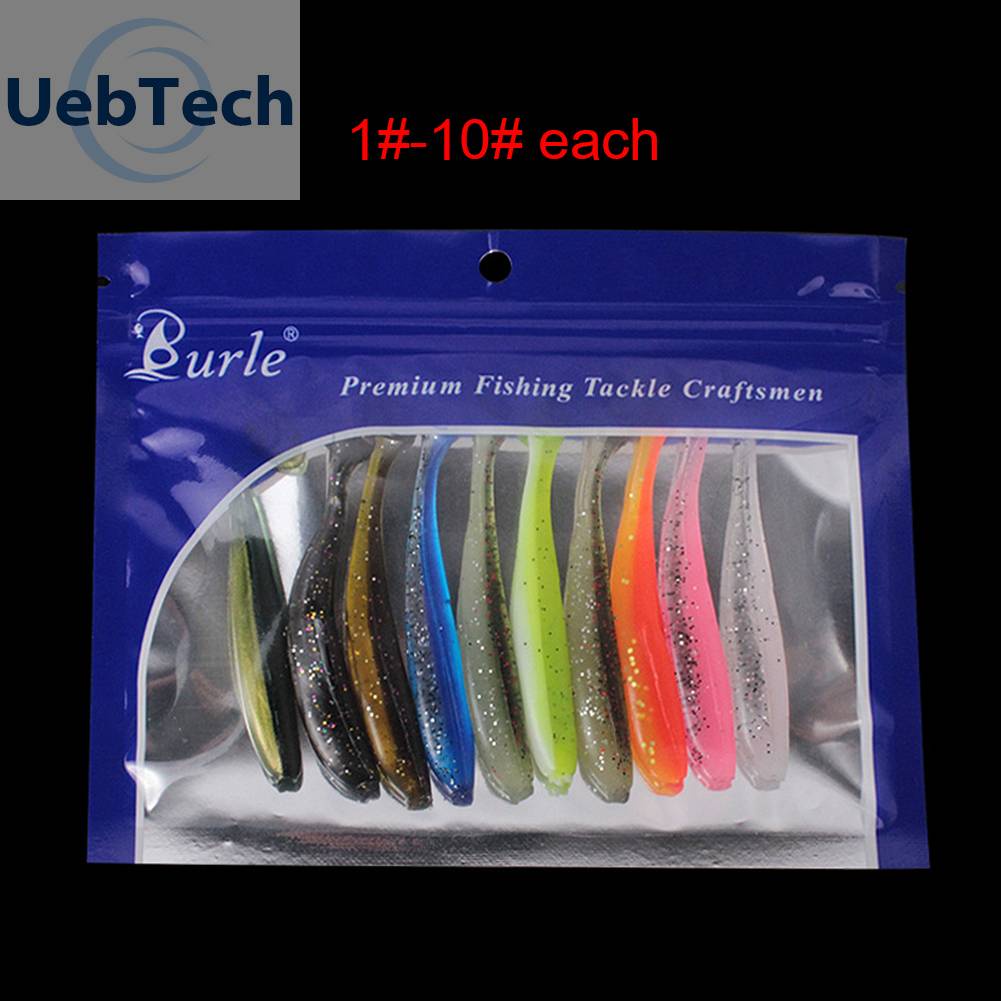 10 Mồi Giun Giả Câu Cá Mềm 7cm 2g