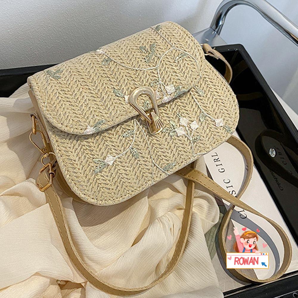 ROWANS Túi Cói Đeo Chéo Kiểu Dáng Đáng Yêu Thời Trang Mùa Hè