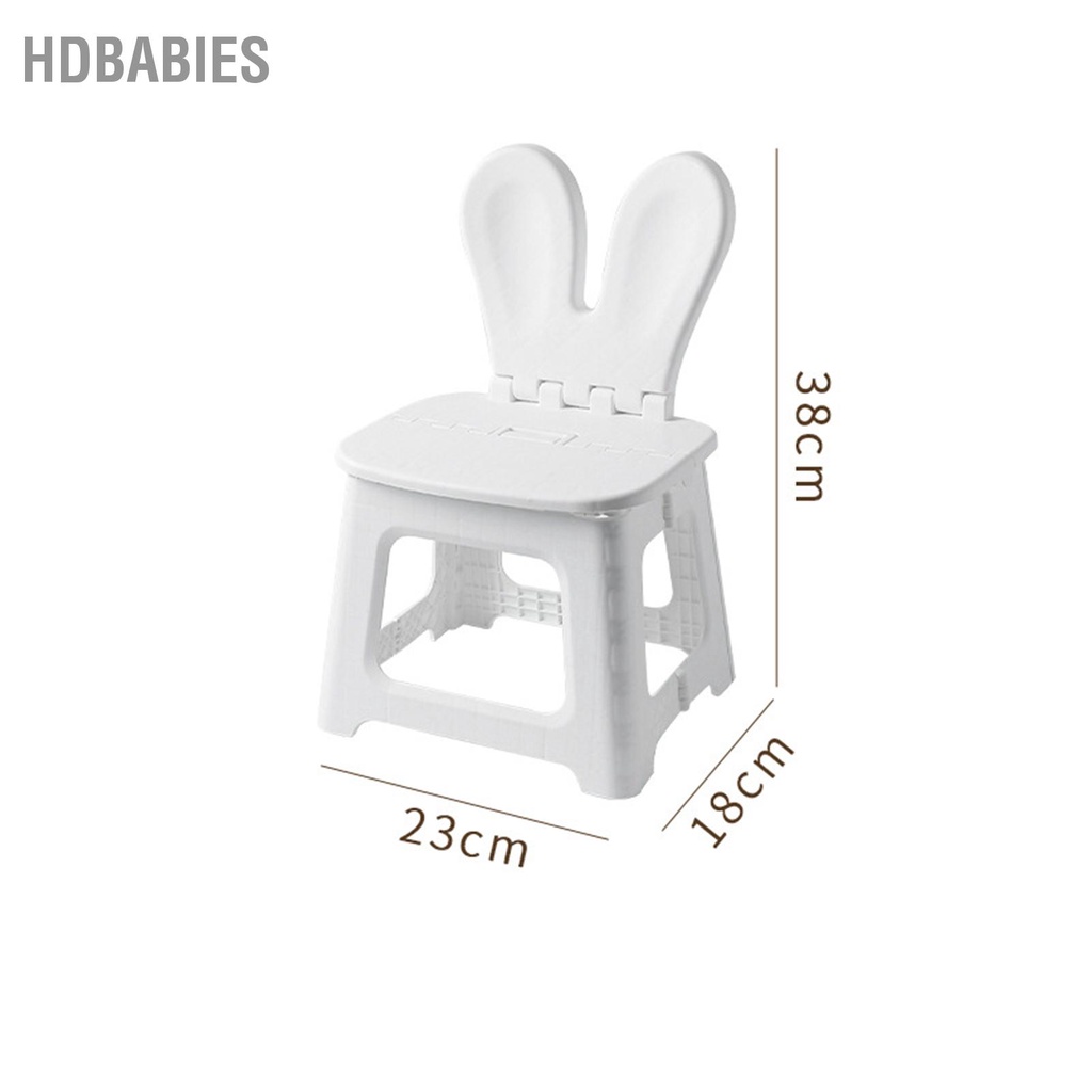HDbabies Ghế Gấp Nhẹ Di Động Hoạt Hình Bước Màu Trắng Có Tay Cầm Cho Trẻ Em