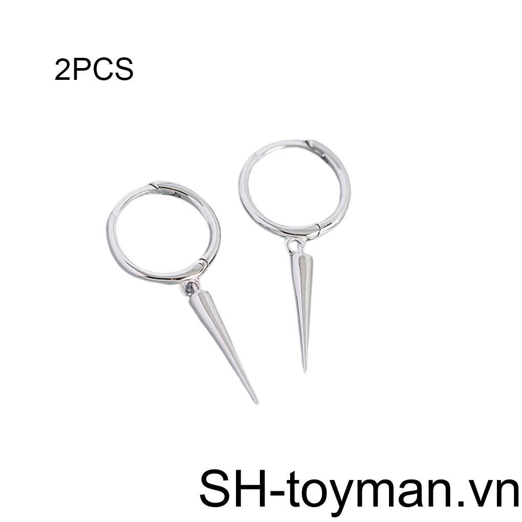 Set 2 Khuyên Tai Hợp Kim Mạ Điện Màu Sắc Đơn Giản Thanh Lịch Dành Cho Nữ