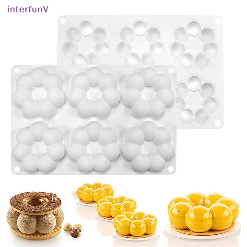 Khuôn Làm Bánh 6 Ngăn Bằng Silicone Tiện Dụng