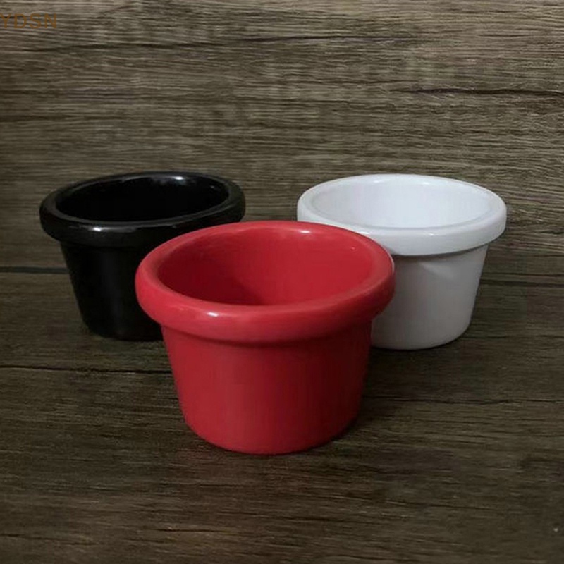 Cốc Đựng Nước Sốt Hình Tròn Màu Đen Bằng Melamine 6cm 50ml