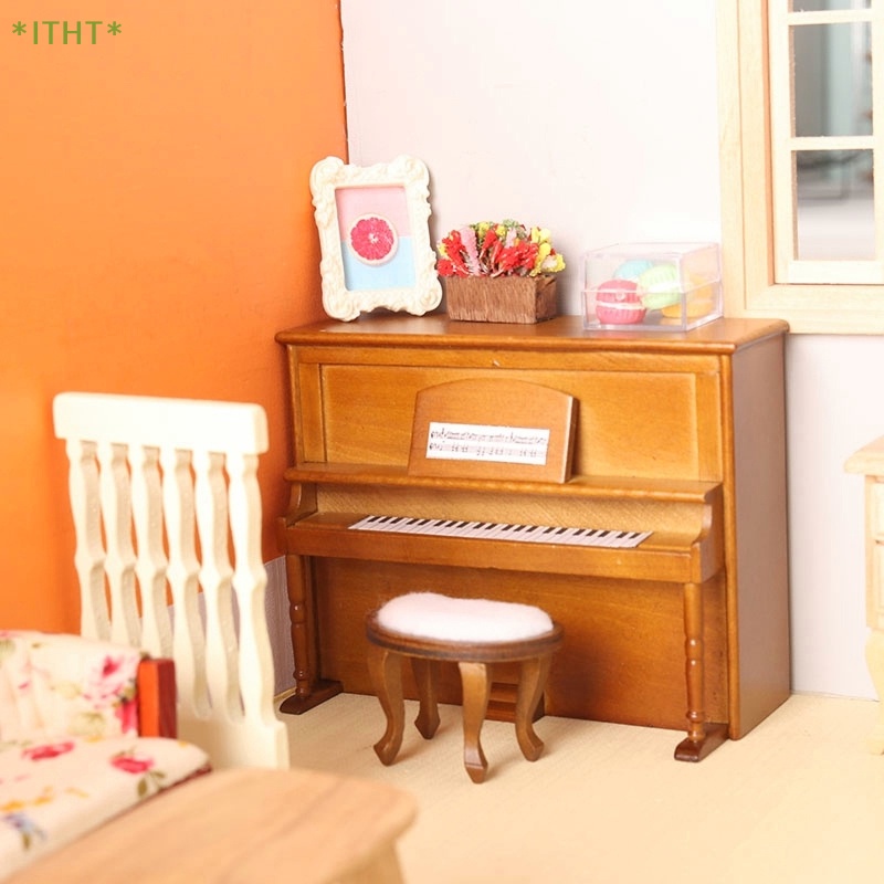 1 Set Đồ Chơi Đàn Piano Với Tỷ Lệ 1: 12 Cho Nhà Búp Bê Mới