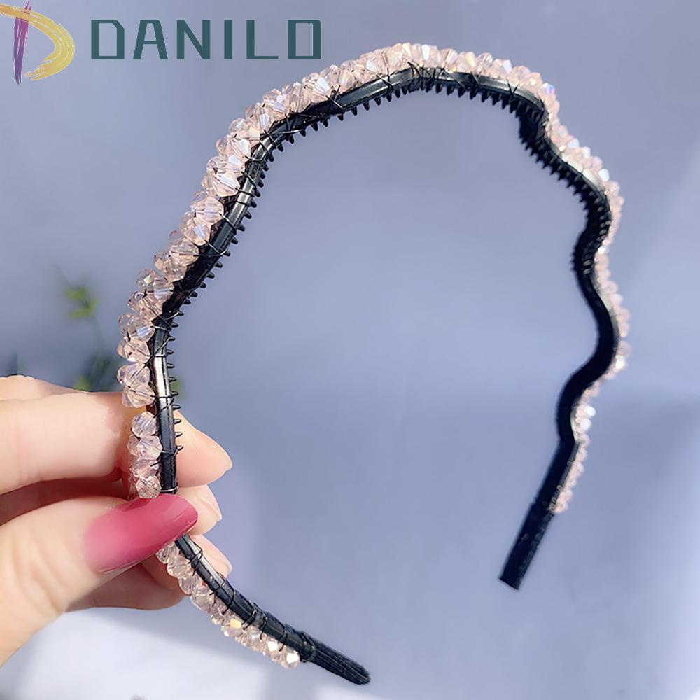 DANILO Băng Đô Cài Tóc Đính Hạt Kiểu Hàn Quốc Dễ Thương Cho Bé Gái