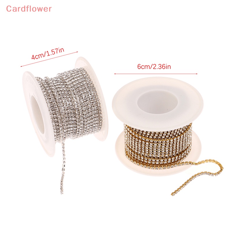 1 Cuộn 10M Dây Hạt Pha Lê Lấp Lánh 2.0mm Tự Trang Trí Quần Áo Mới