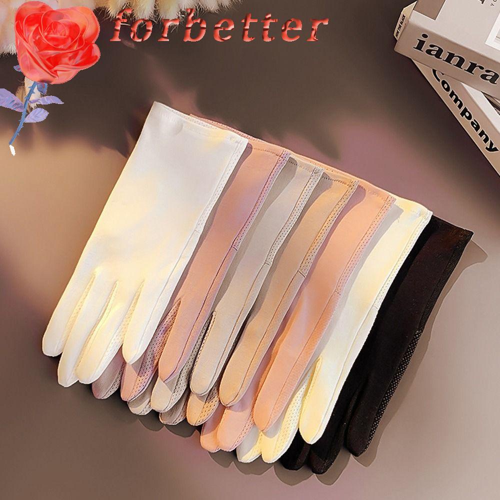 FORBETTER Găng Tay Lái Xe Năm Ngón Chống Trượt Thoáng Khí Cho Nữ