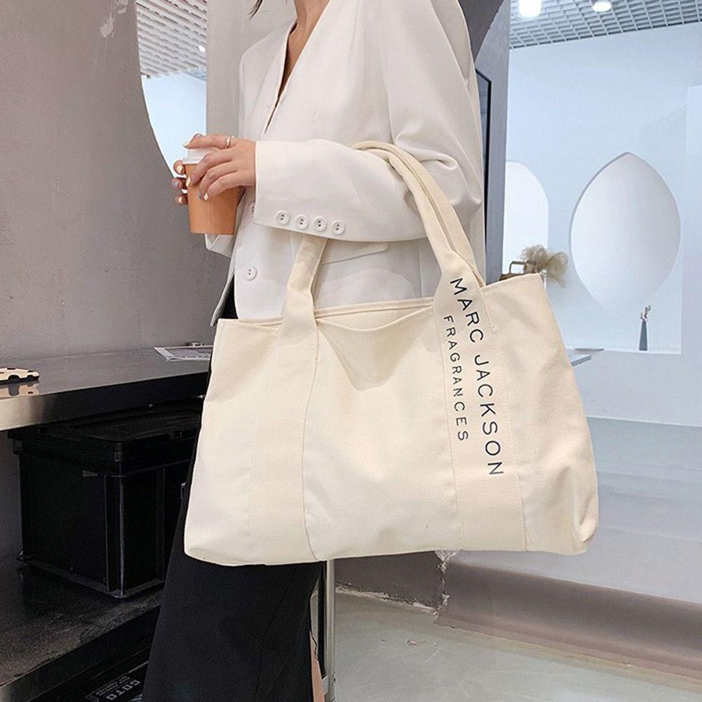 Túi Xách Vải Canvas 26 Chữ Phong Cách Hàn Quốc Cho Nữ