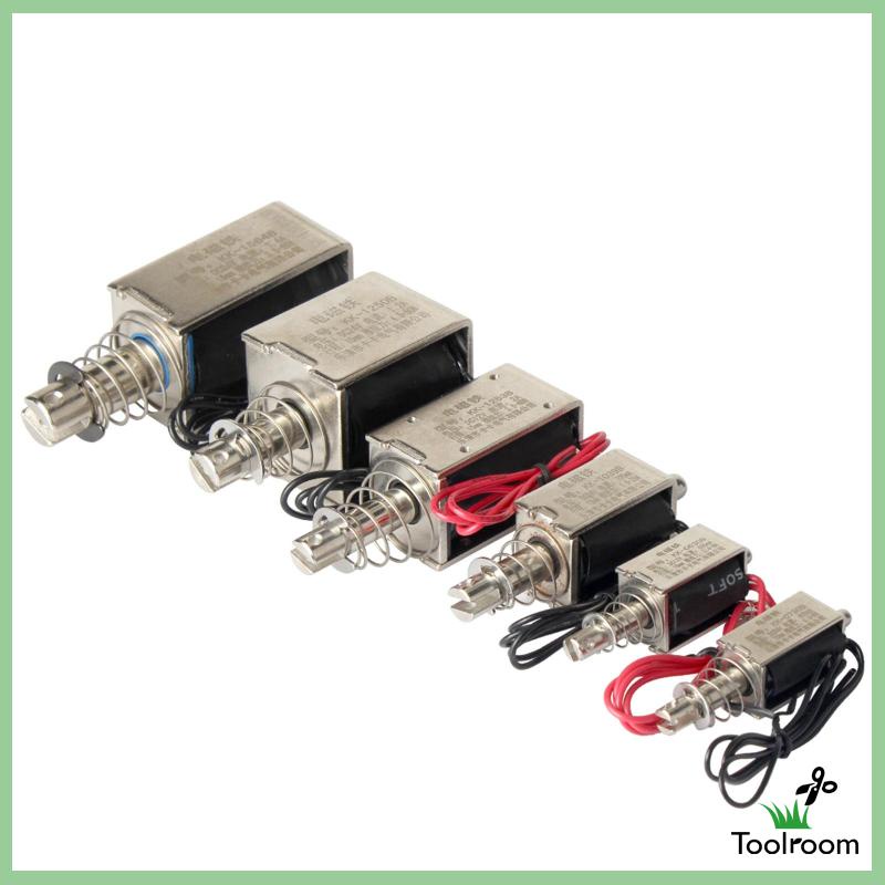 Dc Thiết Bị Điện Từ DC 12V Loại Đẩy / Kéo Với Đường Nét 10Mm, Khung Mở