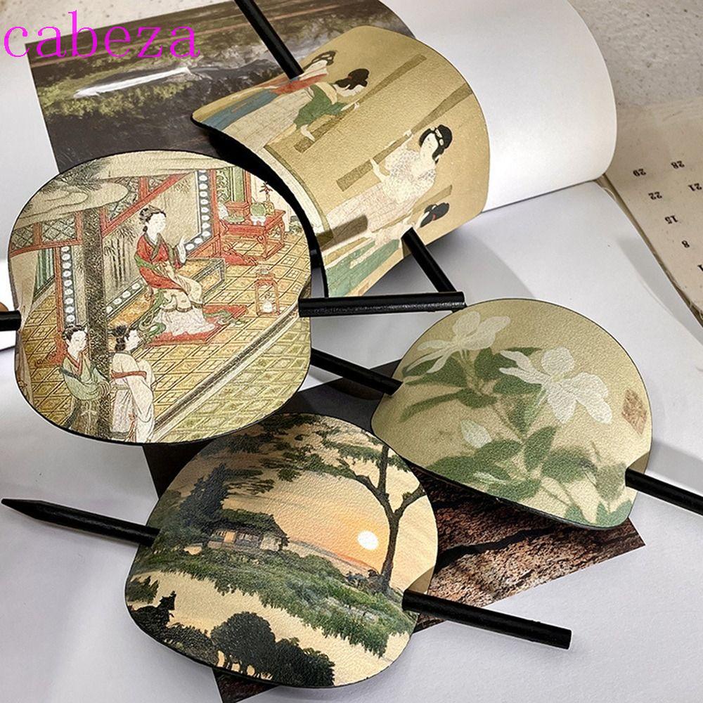 CABEZA Trâm Cài Tóc Bằng Da Phong Cách Trung Hoa Cổ Điển Cho Nữ