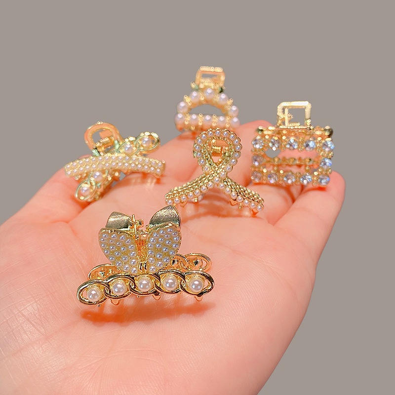 Kẹp Tóc Nơ Mini Bằng Hợp Kim Đính Đá Xinh Xắn 2023