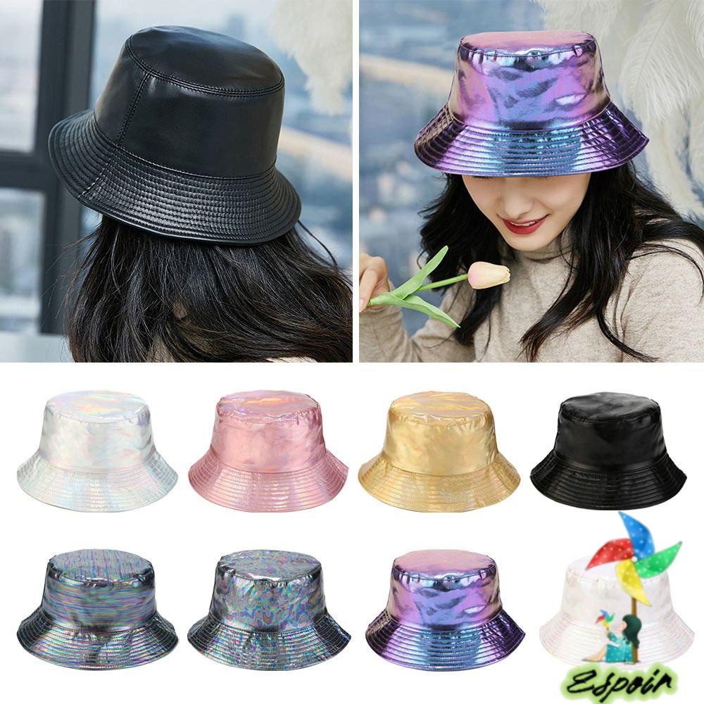 ESPO Mũ Bucket Chất Liệu Da PU Chống Thấm Nước Có Thể Gấp Gọn Tiện Lợi