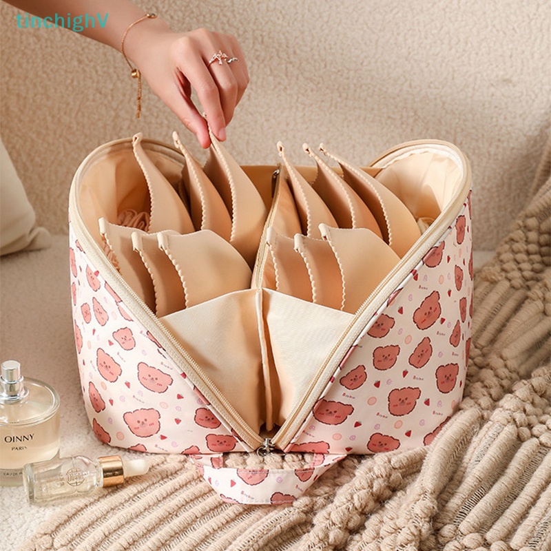 1 Túi Đựng Mỹ Phẩm / Vớ / Đồ Lót Chia Ngăn Di Động Tiện Dụng Mang Theo Du Lịch Cho Nữ