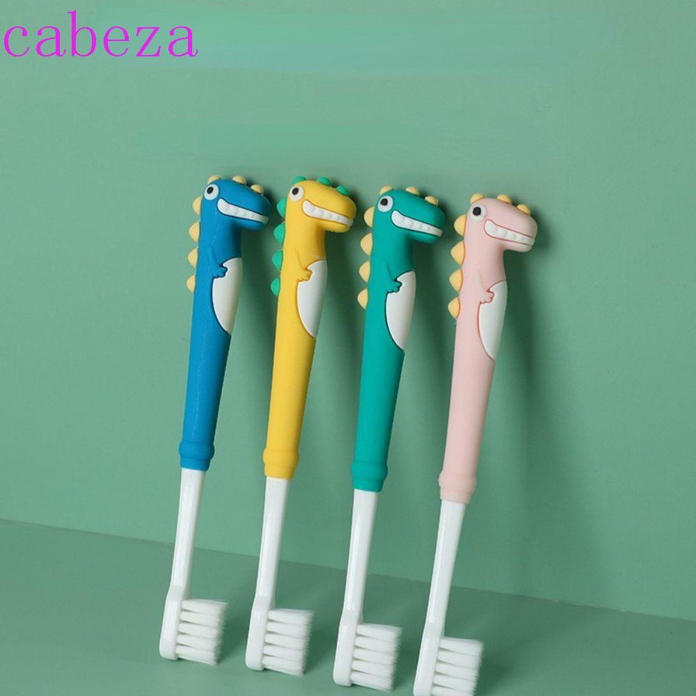 CABEZA Bàn Chải Đánh Răng Mềm Mại Thoáng Khí Hình Khủng Long Cho Bé 2-12 Tuổi
