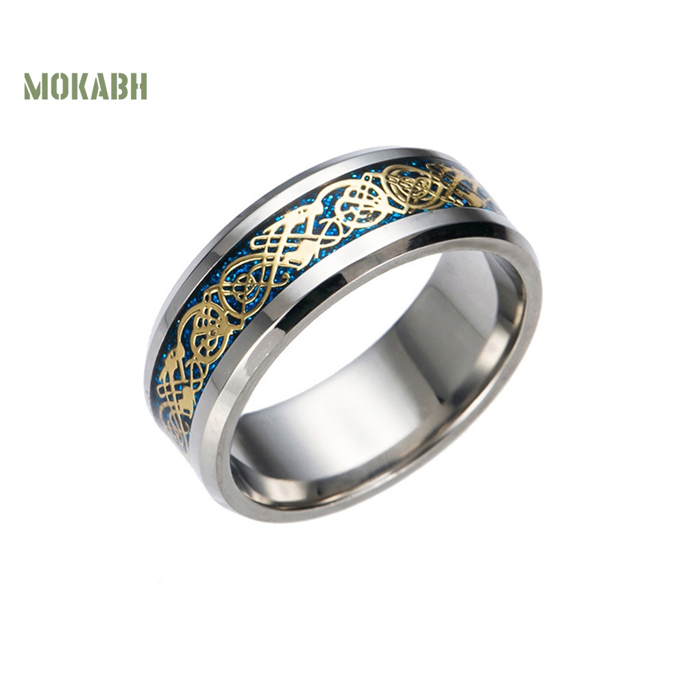 [Mok Abh] Nhẫn Thép Titan Trơn Phong Cách Cho Nam