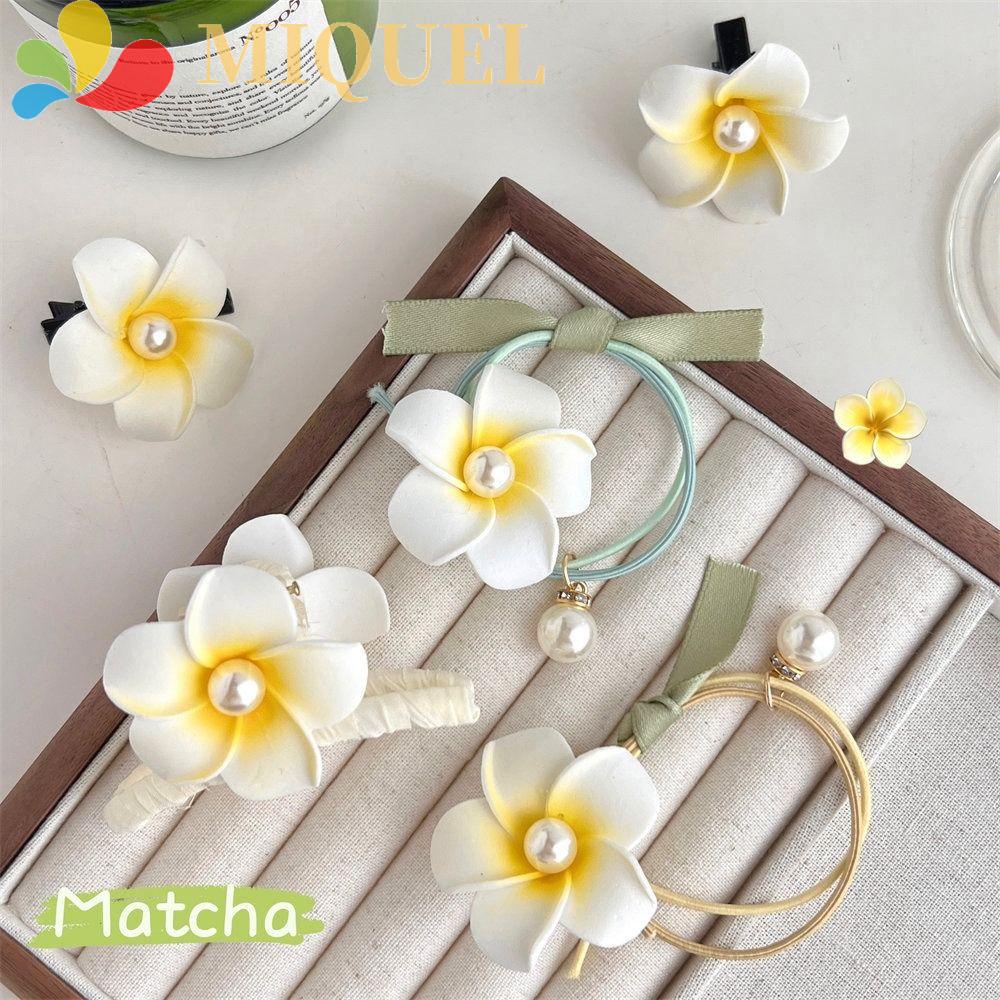 MIQUEL Kẹp Tóc Vải Đính Hoa Bằng Hợp Kim Đơn Giản