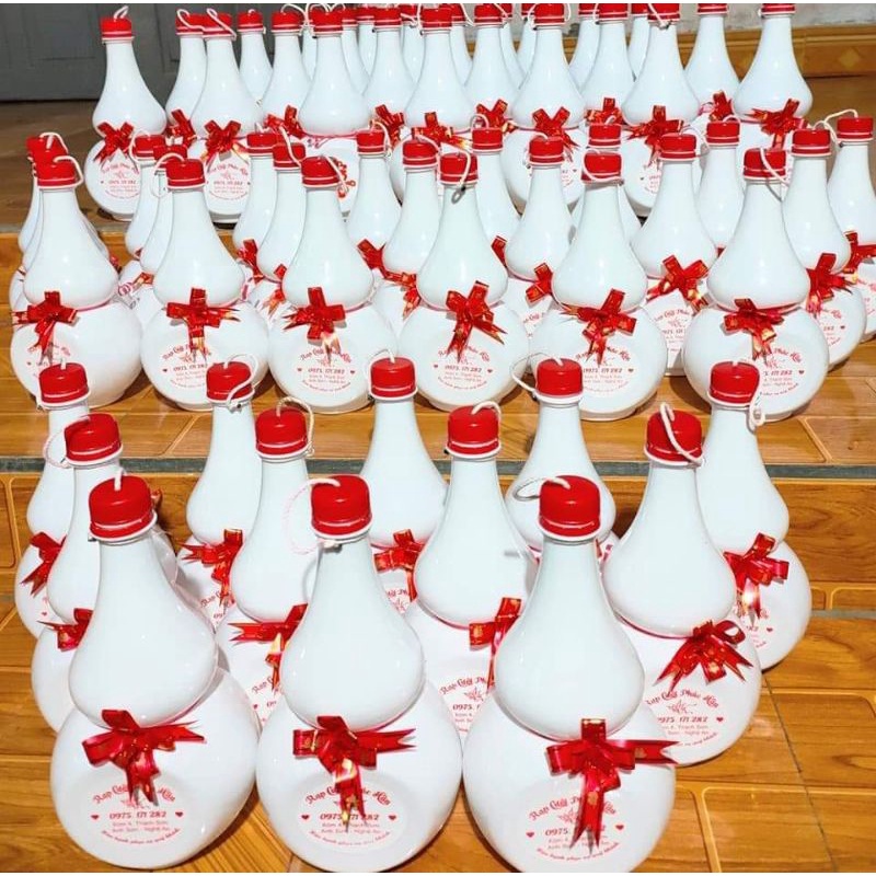 Chai Nhựa Hồ Lô 500ml Đựng Rượu Kèm Nắp Kèm Tem. Có Test Kiểm Định Chất Lượng