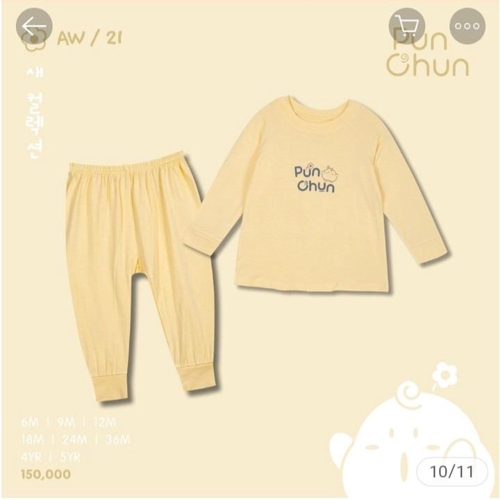 Bộ quần áo cài lệch/ cài giữa /chui đầu dài tay Punchun chất siêm mềm đẹp