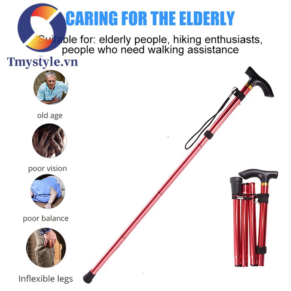 Gậy Leo Núi 5 Khớp Chống Trượt Tùy Chỉnh Tiện Dụng Cho Người Lớn Tuổi