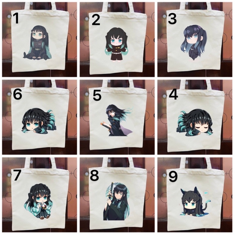 Túi tote Tokitou muichirou kimetsu no yaiba / túi hình Tokitou muichirou