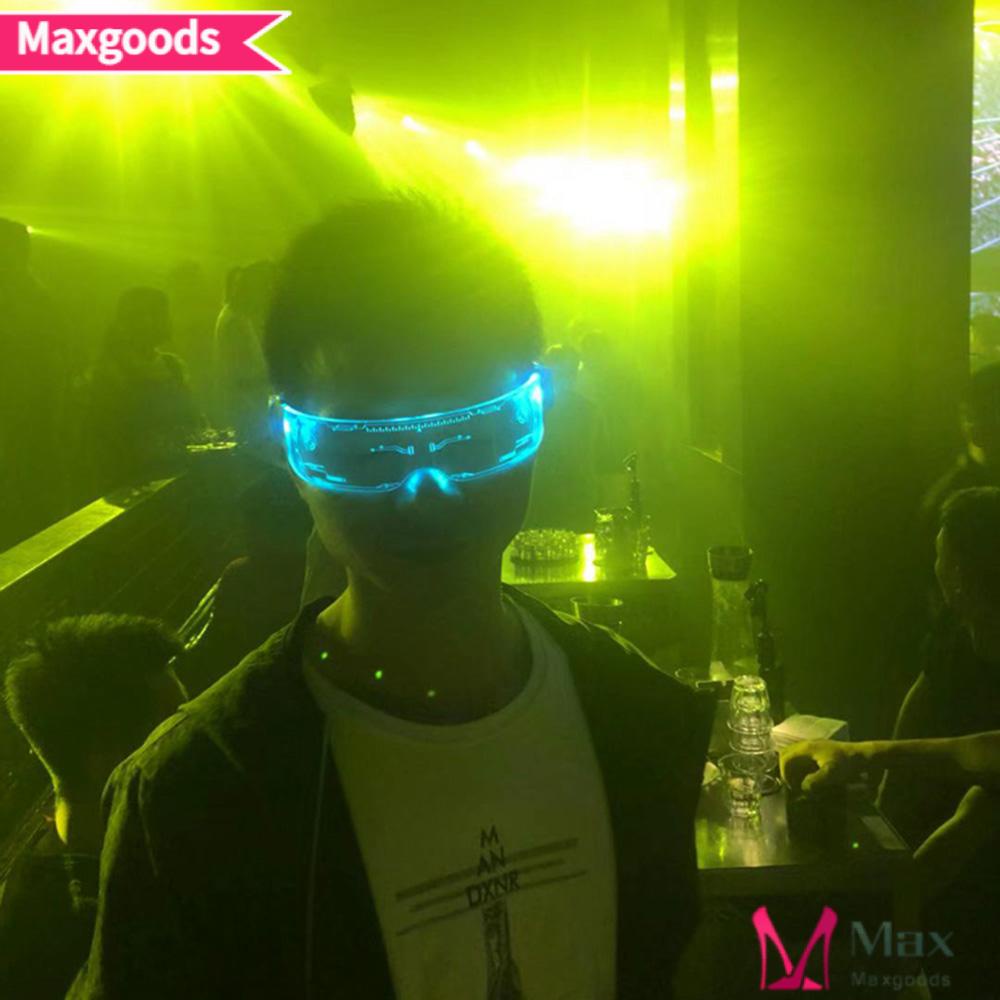 MAXG Mắt Kính Đèn LED Neon Cho Tiệc Hóa Trang
