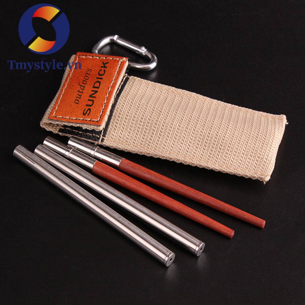 1 Đôi Đũa Gấp Gọn Tiện Lợi Cho Dã Ngoại