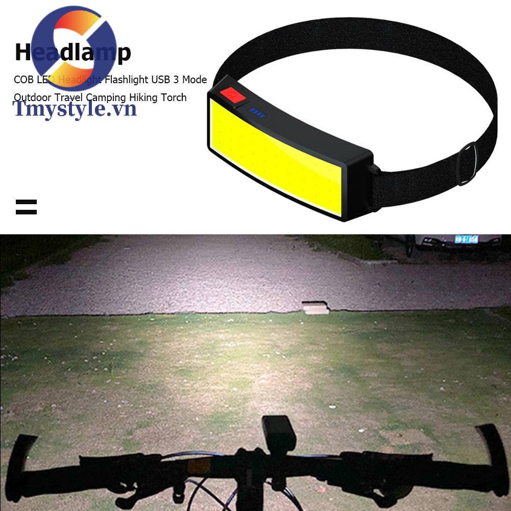 Đèn Pin Đeo Trán 3 Chế Độ Kèm Sạc USB Tiện Dụng