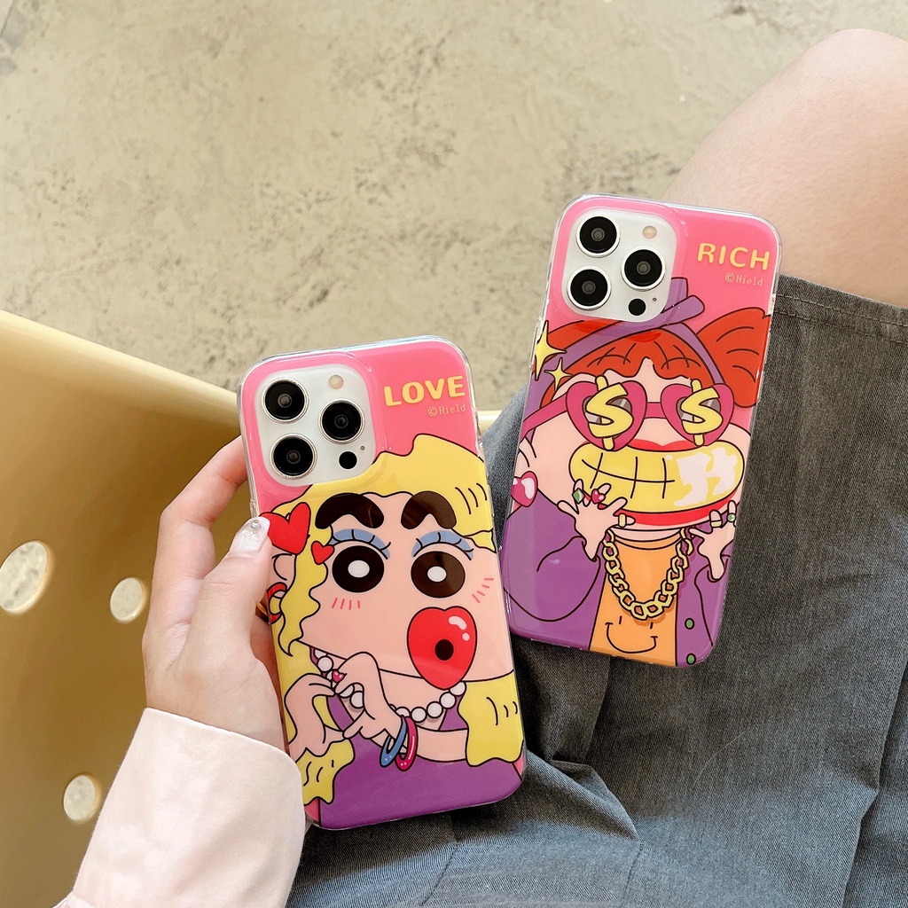 Ốp Điện Thoại IMD Hai Mặt Chống Sốc Hình Trái Tim Cho IPhone 14 13 12 11 Pro Max