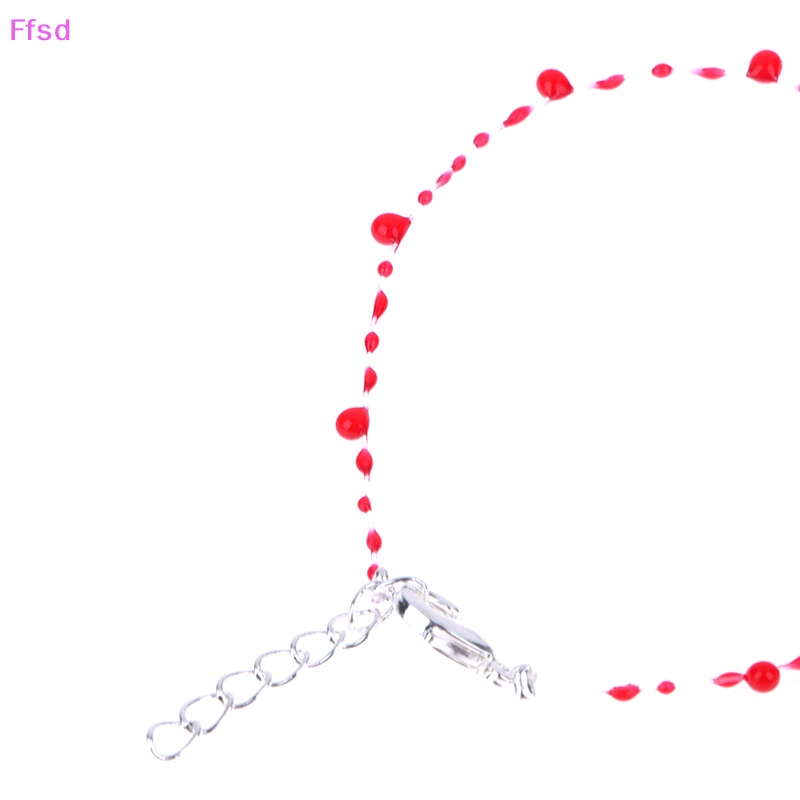 {Ffsd} Vòng Tay Hai Lớp Mỏng Hình Giọt Nước Máu Phong Cách Gothic Sáng Tạo Làm Quà Tặng Trang Sức Cho Nữ
