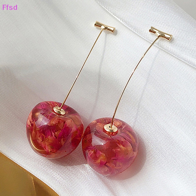 1 Đôi Bông Tai Hình Quả Cherry Thời Trang Dành Cho Nữ