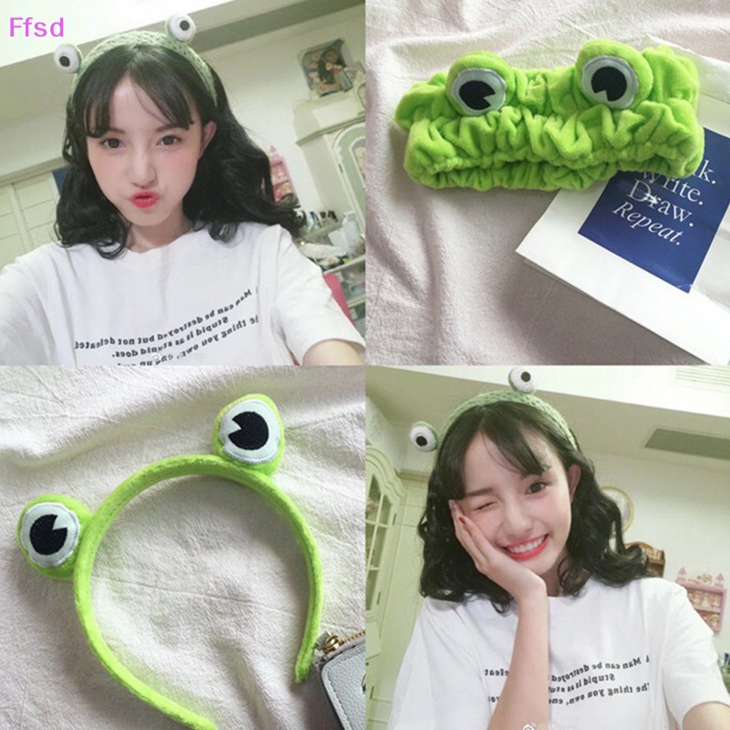{Ffsd} Băng Đô Cài Tóc Rửa Mặt Hình Ếch Vui Nhộn Dễ Thương Phong Cách Hàn Quốc Cho Nữ * Bán Chạy