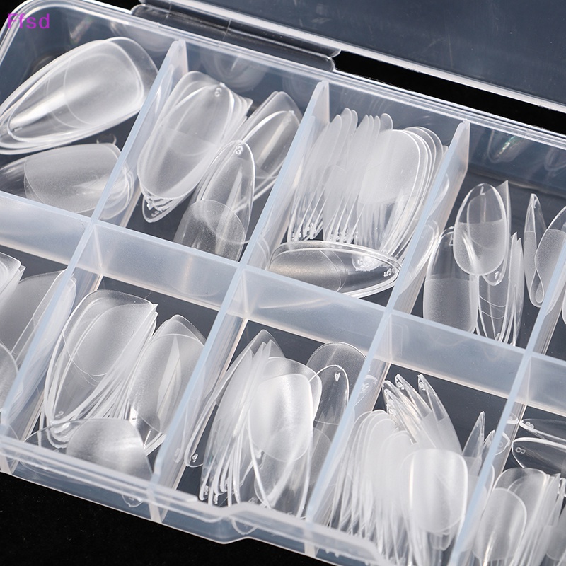 {Ffsd} Hộp 120 Móng Tay Giả Dạng Nhấn Hình Vuông Có Độ Che Phủ Cao Làm Móng Giả