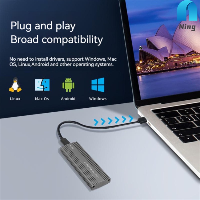 Vỏ Ổ Cứng Ngoài M.2 NVME / SATA NGFF SATA Protocol Usb3.0 Ốp