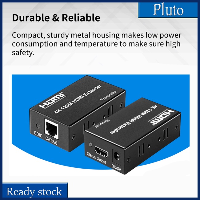 Mới 1 Bộ Mở Rộng 4k 120m Hdmi-compatible Cat5e Cat6 Ethernet Hdmi-compatible Sang Rj45 Audio Edid