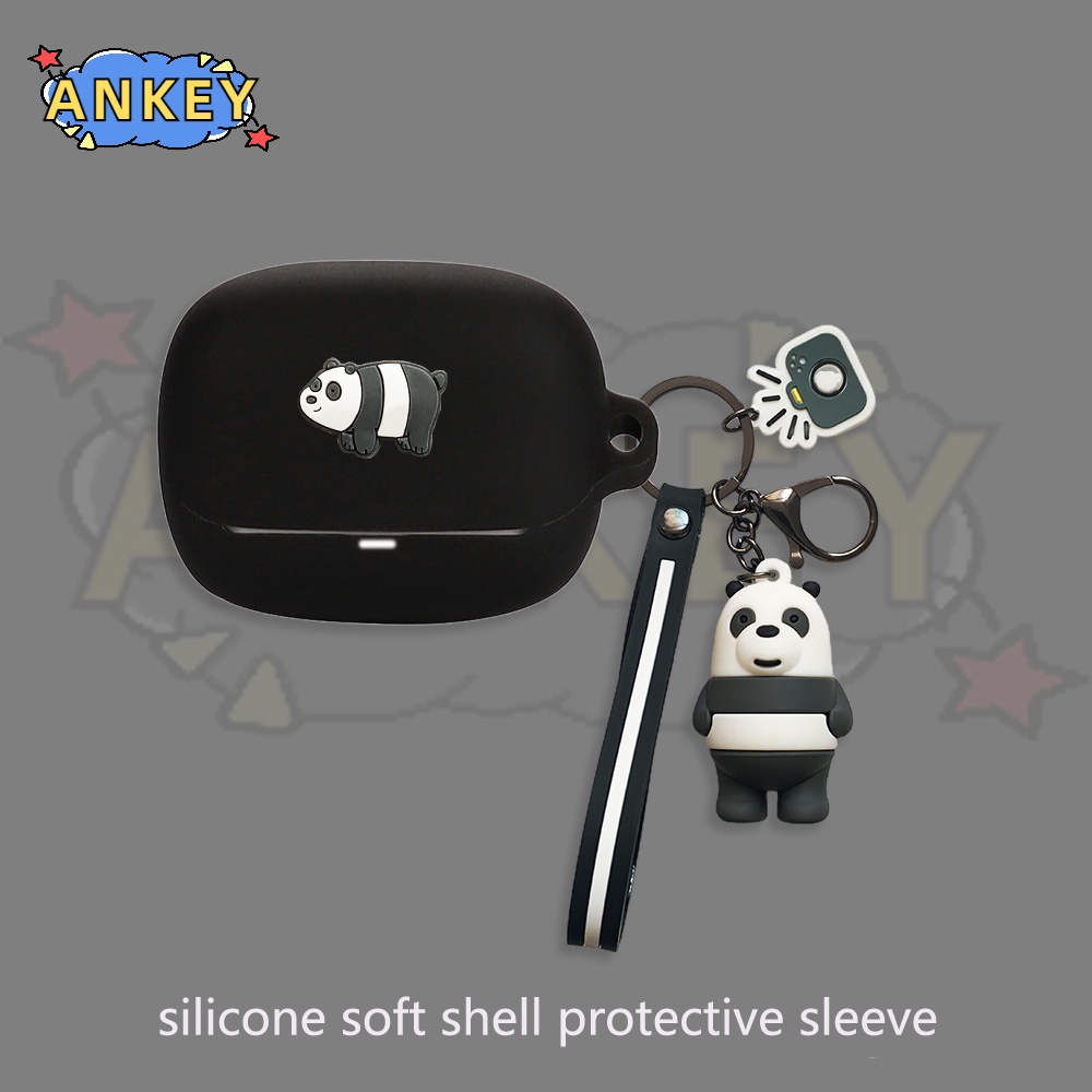 For Baseus Bowie M2s M2 M2+ E9 W3 Case Earphone Silicone Case Cartoon Boy Panda Earbuds Soft Protective Headphone Cover Headset Skin