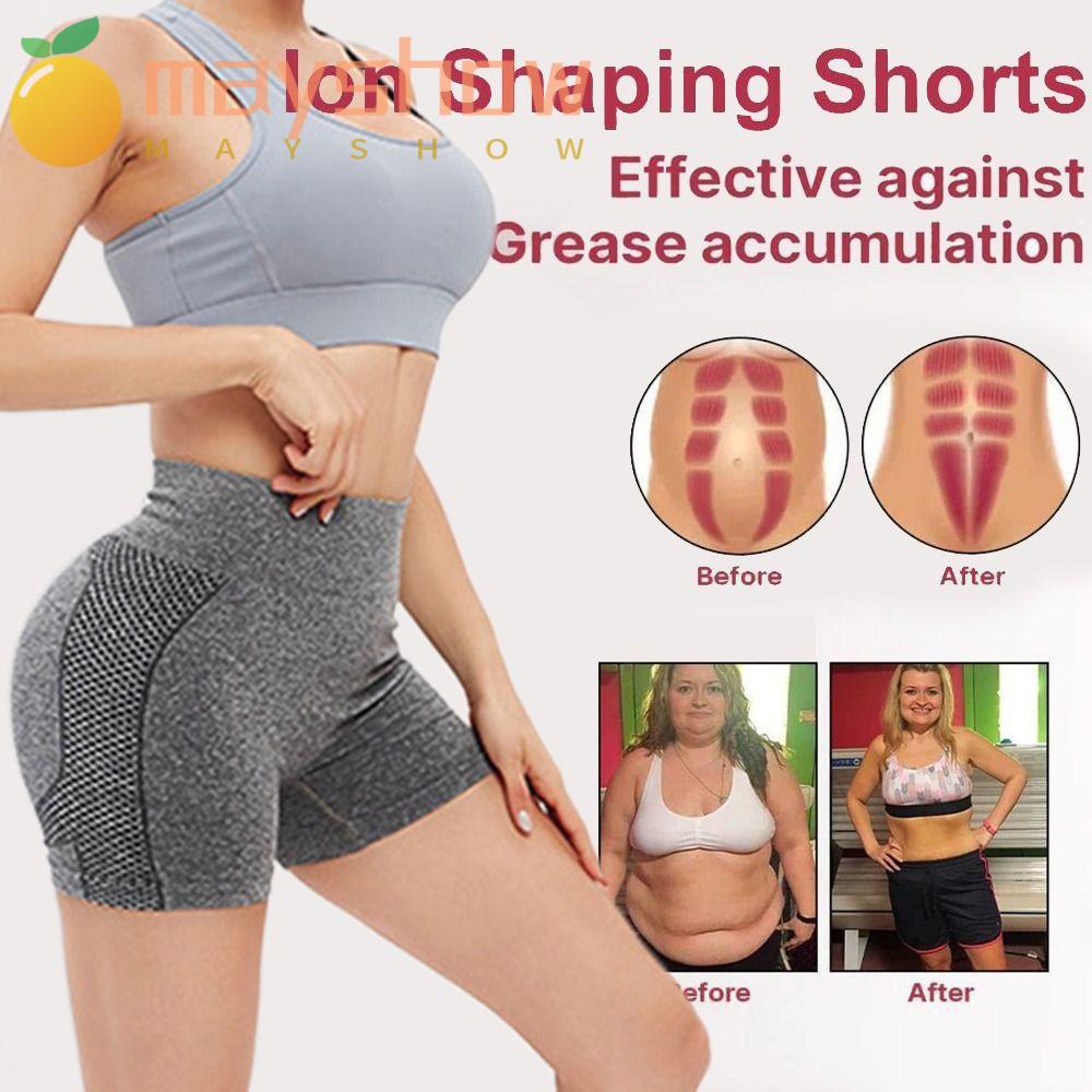 MAYSHOW Quần Short Nâng Mông Sợi Vải Màu Trơn Kiểm Soát Bụng Và Làm Thon Gọn Cơ Thể