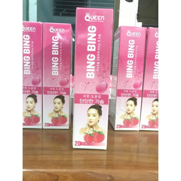 Hộp 20 viên sủi nỡ ngực, Tăng size vòng 1 bing bing , giúp vòng 1 săn chắc đầy đặn