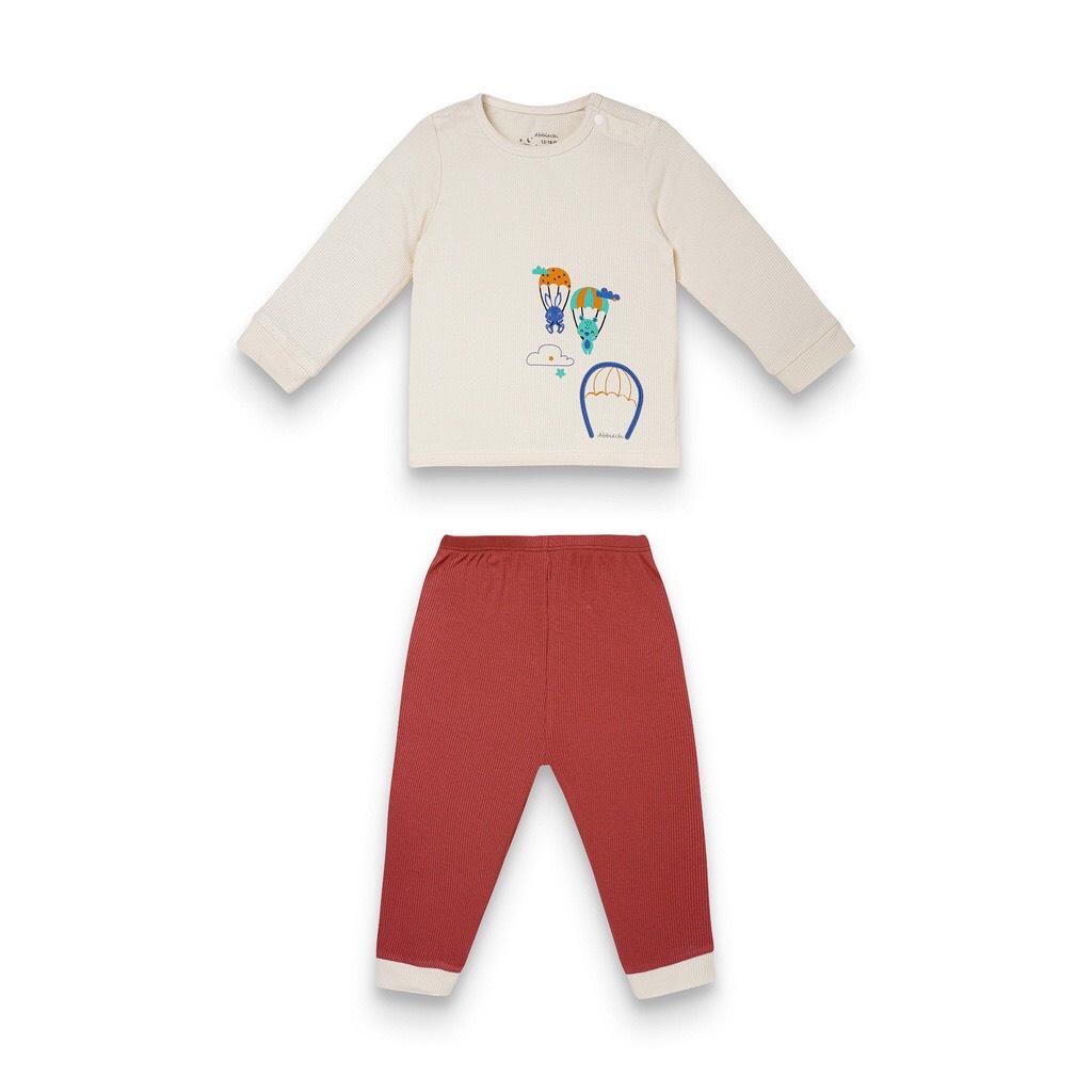 Bộ quần áo dài tay Abbieoh chất vải cotton cho bé