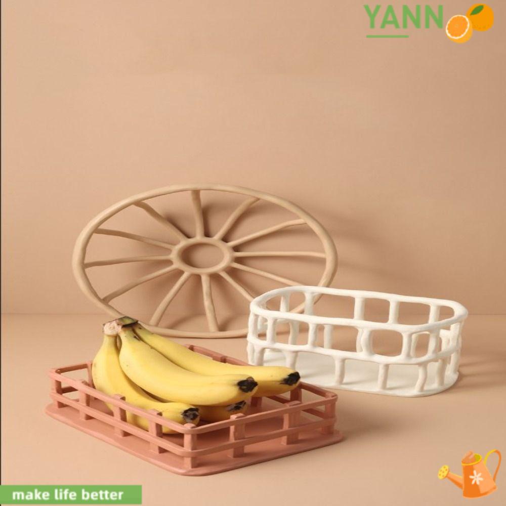 YANN1 Giỏ Đựng Trái Cây Màu Sắc Trơn Phong Cách Bắc Âu Trang Trí Lễ Hội / Cà Phê