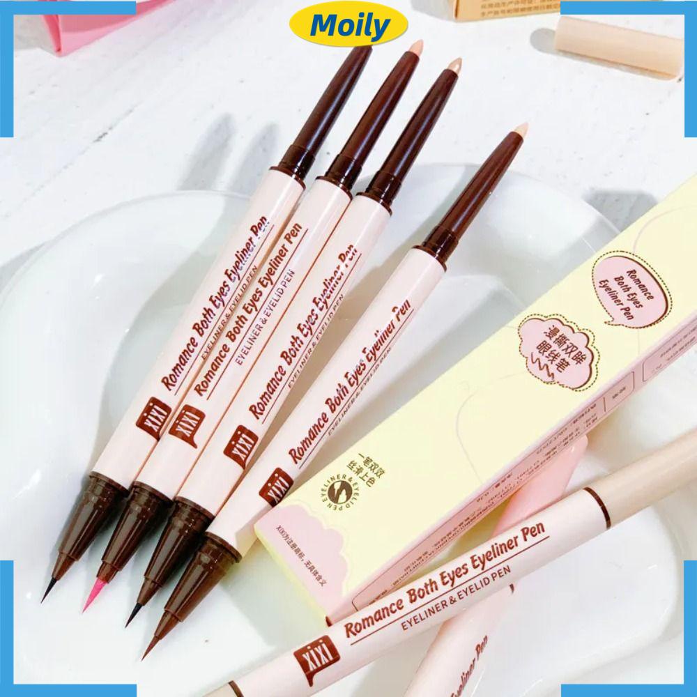 MOILYVN Set 2 Bút Kẻ Mắt Hai Đầu Màu Lấp Lánh Siêu Mịn