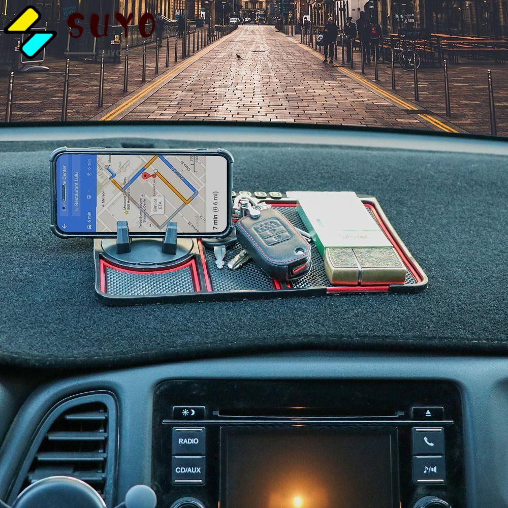 SUYO Thảm Lót Bảng Điều Khiển Xe Hơi 4 Trong 1 Bằng PU Chống Trượt Đa Năng Có Thể Giặt Được