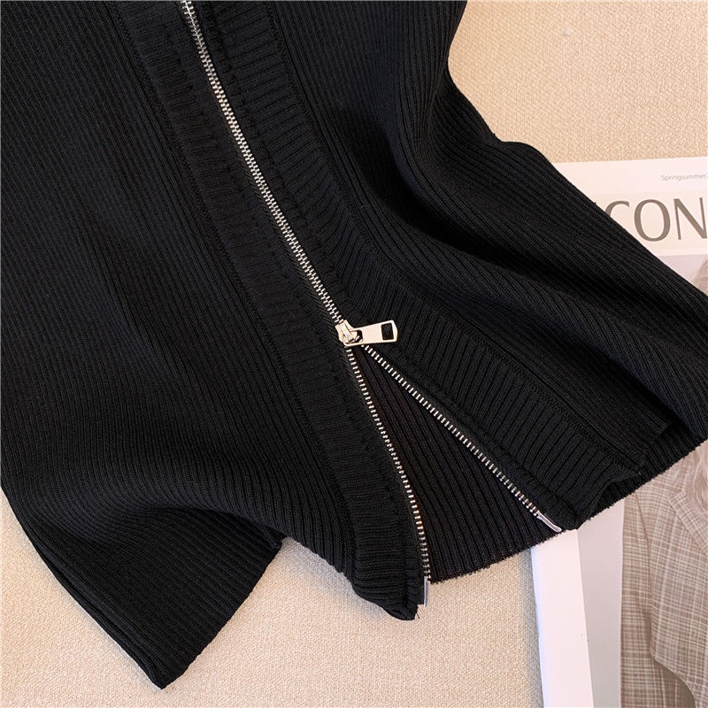Áo Lửng Không Tay Dệt Kim Thời Trang Mùa Hè Hàng Mới Dành Cho Bạn Gái