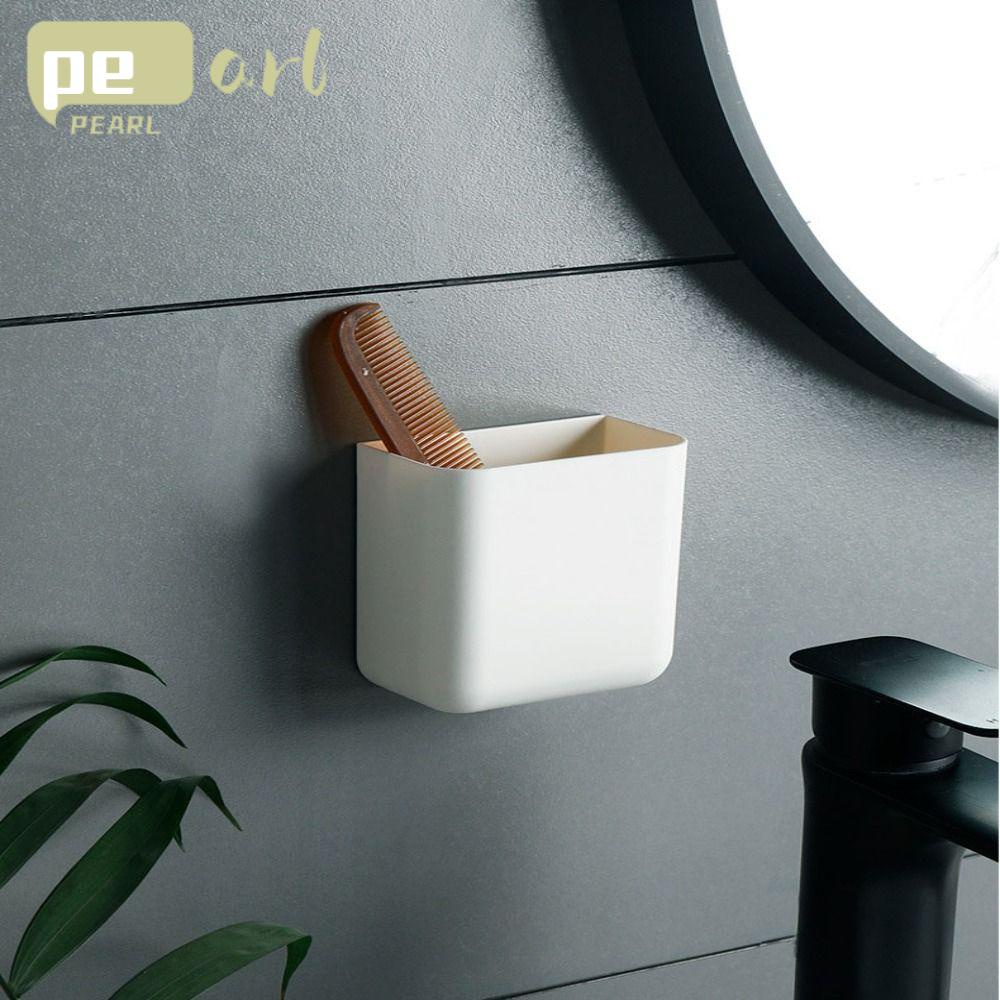 PEARLVN Set 4 Hộp Đựng Bút / Đồ Trang Điểm 3.9X3.5X1.9 Inch Tự Dính Gắn Tường Tiện Dụng