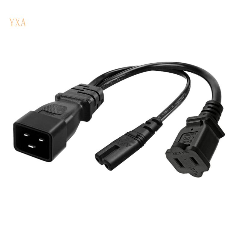 Dây Cáp Chữ Y Chuyển Đổi Đầu Cắm YXA IEC320-C20 Sang Lỗ Cắm IEC320-C7 + 1-15R