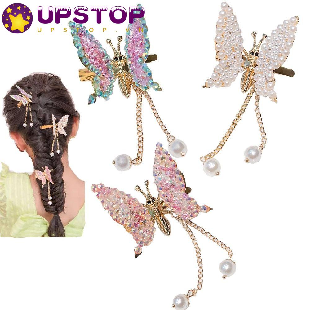 UPSTOPVN 2 Kẹp Tóc Hình Bướm Dễ Thương Cho Bé Gái