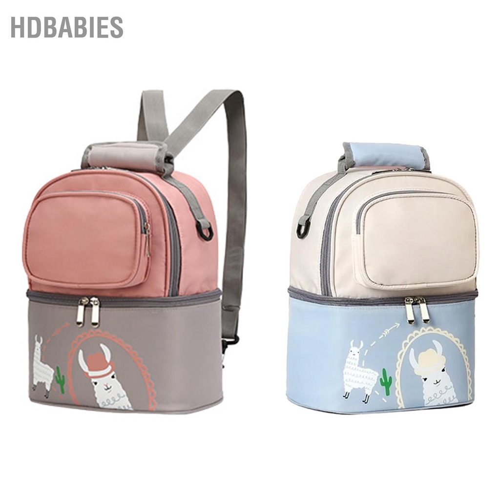 HDbabies Túi Vận Chuyển Máy Làm Mát Sữa Mẹ Chống Nước Mềm Cách Nhiệt 2 Lớp Bình Hộp Đựng Cơm Ba Lô